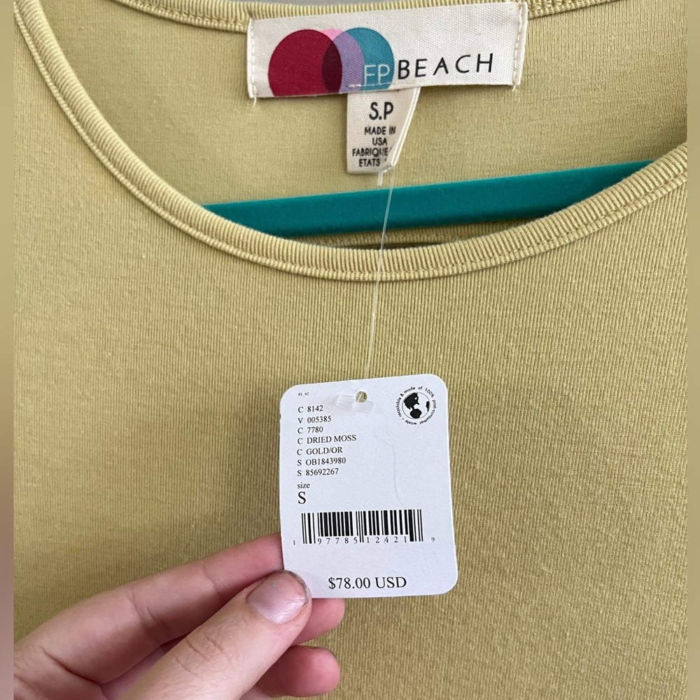 Free People FP Beach Aubre. Maxi Dress Long Sleeve Open back Yellow Boho‎ - Picture 8 of 8